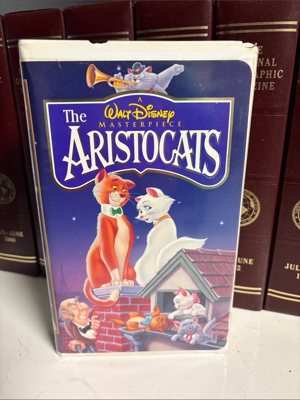 Disney The Aristocats Collector VHS-Style Cover – Purple, Orange, White